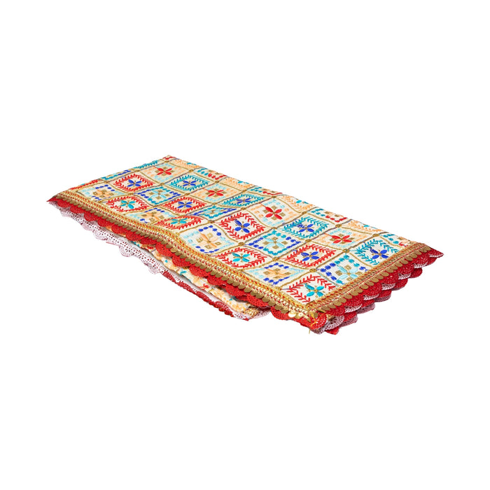 Chunri Vastram - 1 Mtr | Embroidery Mata Rani Chunri/ Chunari Dupatta for Deity