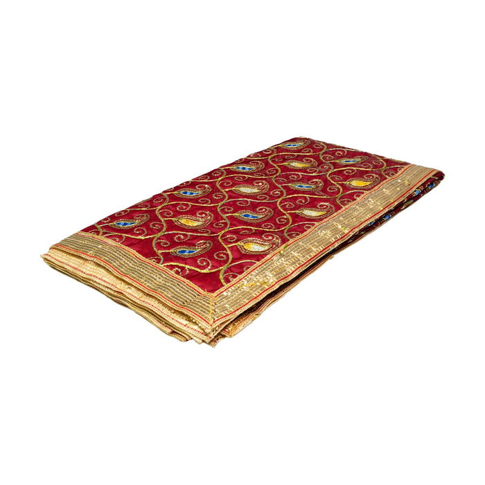 Chunri Vastram - 2 Mtrs | Embroidery Mata Rani Chunri/ Decorative Chunri Dupatta for Deity