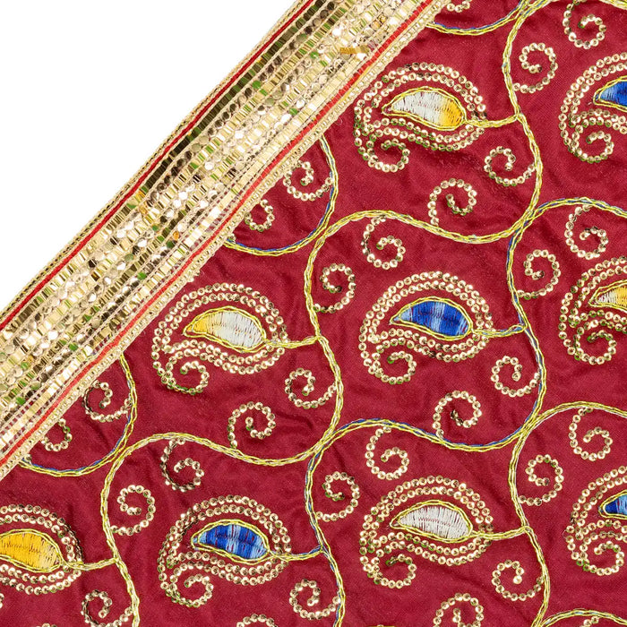 Chunri Vastram - 2 Mtrs | Embroidery Mata Rani Chunri/ Decorative Chunri Dupatta for Deity