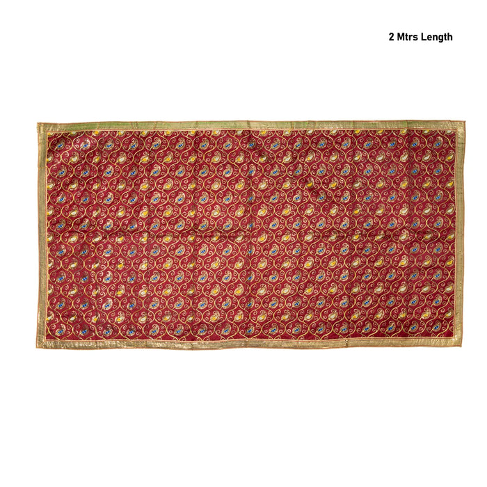 Chunri Vastram - 2 Mtrs | Embroidery Mata Rani Chunri/ Decorative Chunri Dupatta for Deity
