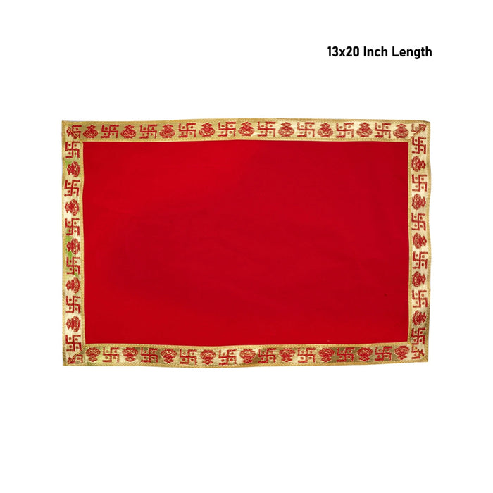 Aasan - 13 x 20 Inches | Velvet Pooja aasan/ Aasan for Deity