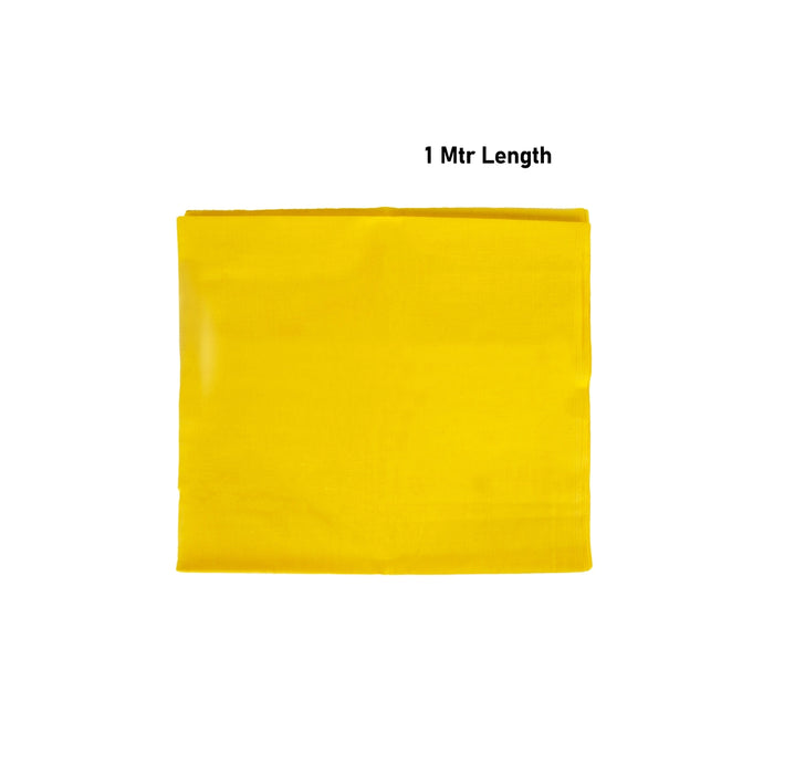 Unstitched Blouse Piece- 1 Mtr | Yellow Colour Cotton Blouse Bit/ Traditional Fabric Cloth For Women & Gifting