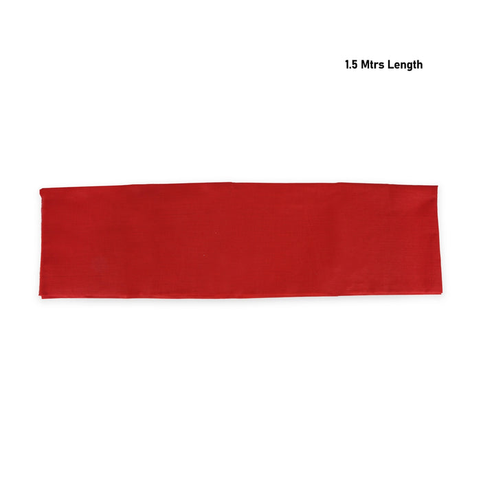 Blouse Bit - 1.5 Mtr | Unstitched Red Colour Blouse Piece for Women