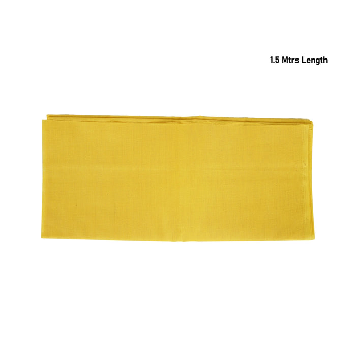 Blouse Bit - 1.5 Mtr | Unstitched Yellow Colour Blouse Piece for Women