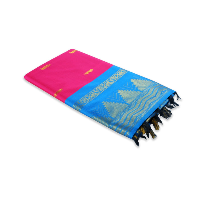 Saree - 6 Yards | Kalyani Soft Silk Saree/ Temple Border Traditional Saree for Women