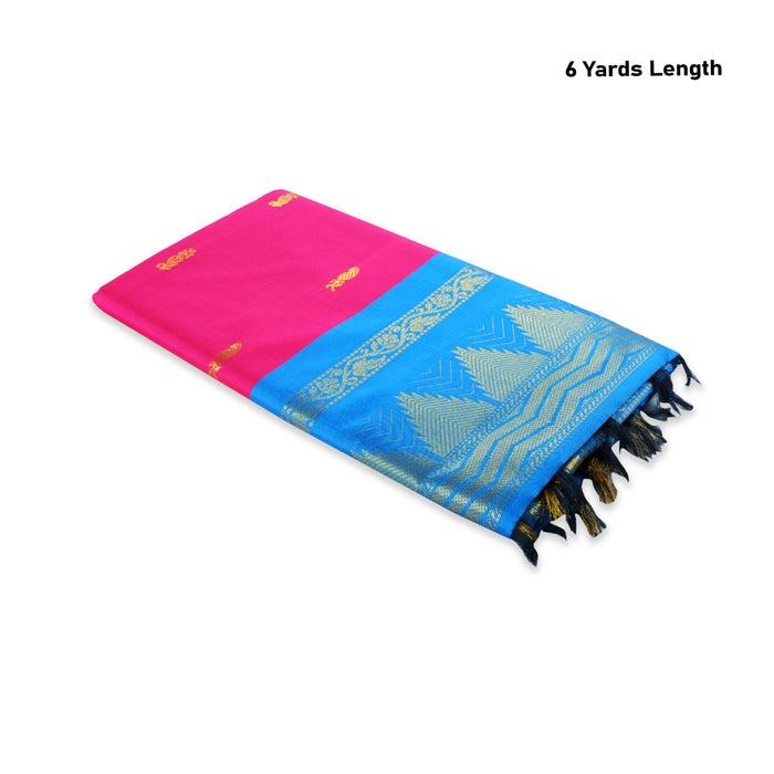 Saree - 6 Yards | Kalyani Soft Silk Saree/ Temple Border Traditional Saree for Women