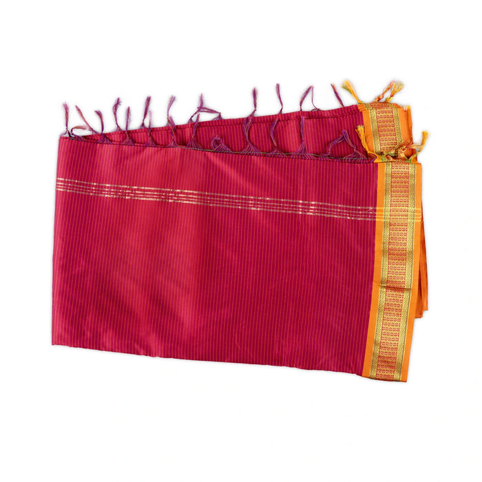 Saree - 9 Yards | Karishma Strips Silk Saree/ Jari Border Design Traditional Saree for Women