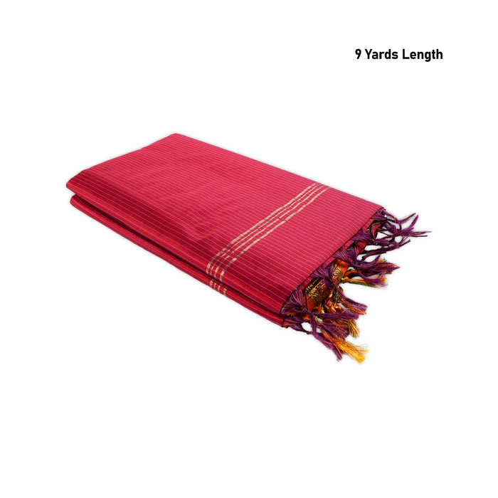 Saree - 9 Yards | Karishma Strips Silk Saree/ Jari Border Design Traditional Saree for Women