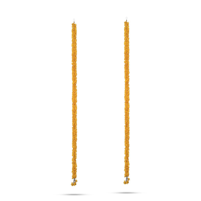 Side Toran Pair - 58 Inches | 2 Pcs/ Artificial Flower Thoran/ Door Hanging Toran For Festive Decor