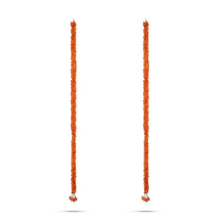 Side Toran Pair - 58 Inches | 2 Pcs/ Artificial Flower Thoran/ Door Hanging Toran For Festive Decor