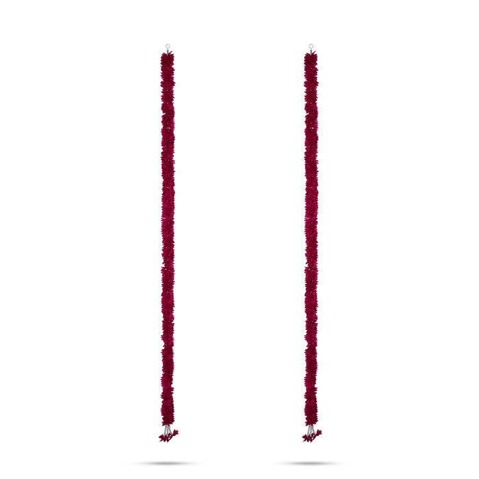Side Toran Pair - 58 Inches | 2 Pcs/ Artificial Flower Thoran/ Door Hanging Toran For Festive Decor