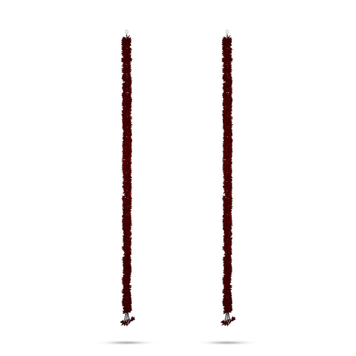 Side Toran Pair - 58 Inches | 2 Pcs/ Artificial Flower Thoran/ Door Hanging Toran For Festive Decor