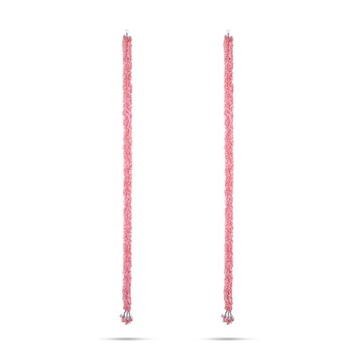 Side Toran Pair - 58 Inches | 2 Pcs/ Artificial Flower Thoran/ Door Hanging Toran For Festive Decor