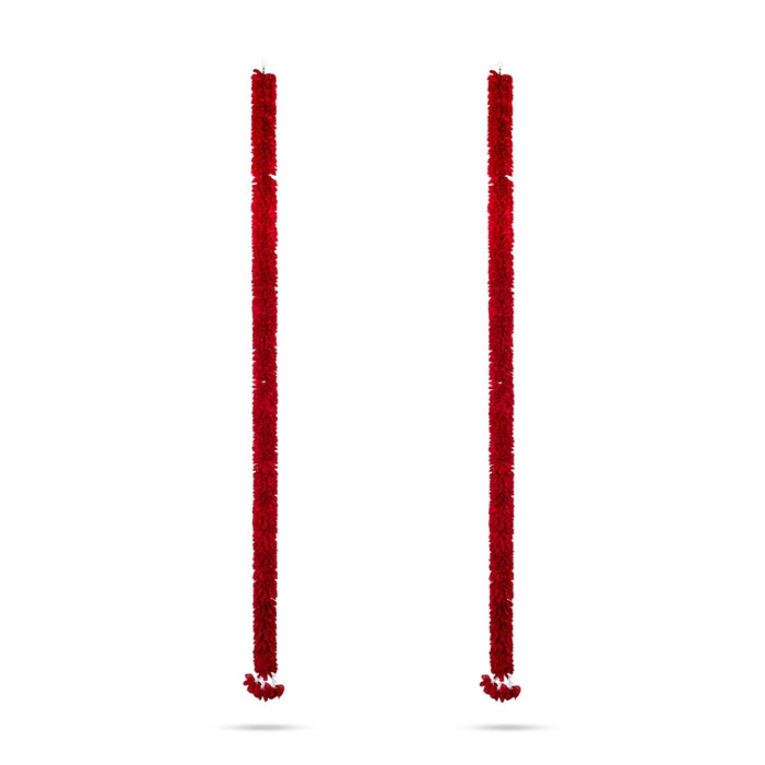 Side Toran Pair - 72 Inches | Artificial Flower Thoran/ Hanging Thoranam For Entrance Door