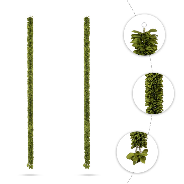Side Toran Pair - 72 Inches | Artificial Flower Thoran/ Hanging Thoranam For Entrance Door