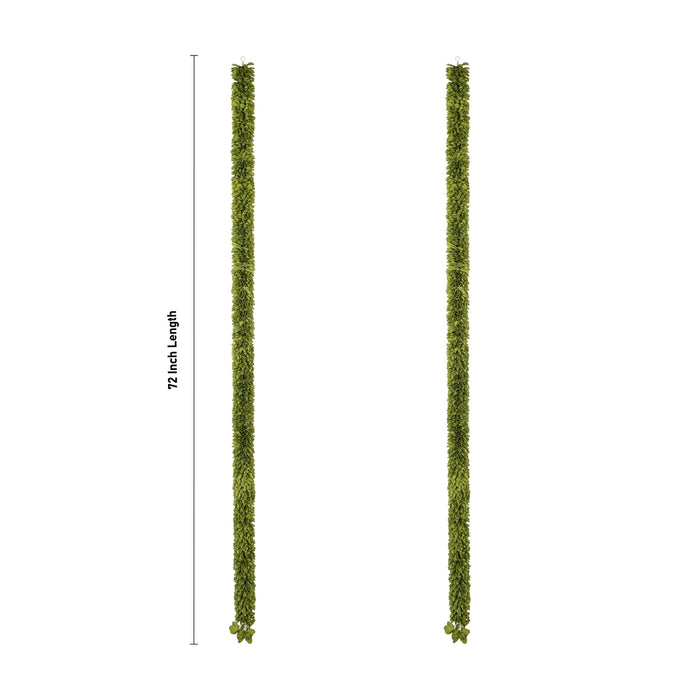 Side Toran Pair - 72 Inches | Artificial Flower Thoran/ Hanging Thoranam For Entrance Door