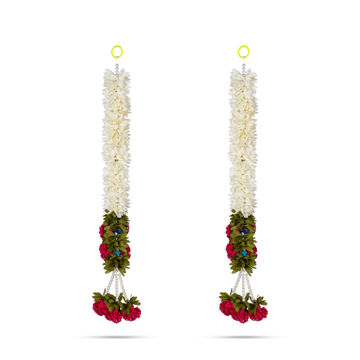 Side Toran Pair - 18 Inches | Flower Design Thoran/ Bandhawar for Home Decor