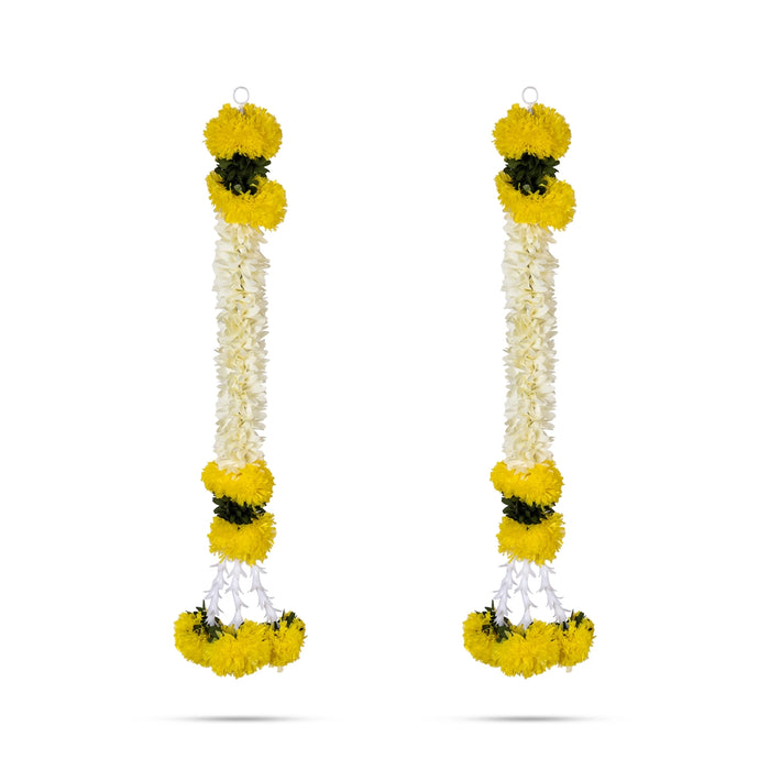 Side Toran Pair - 18 Inches | Flower Design Thoran/ Bandhawar for Home Decor