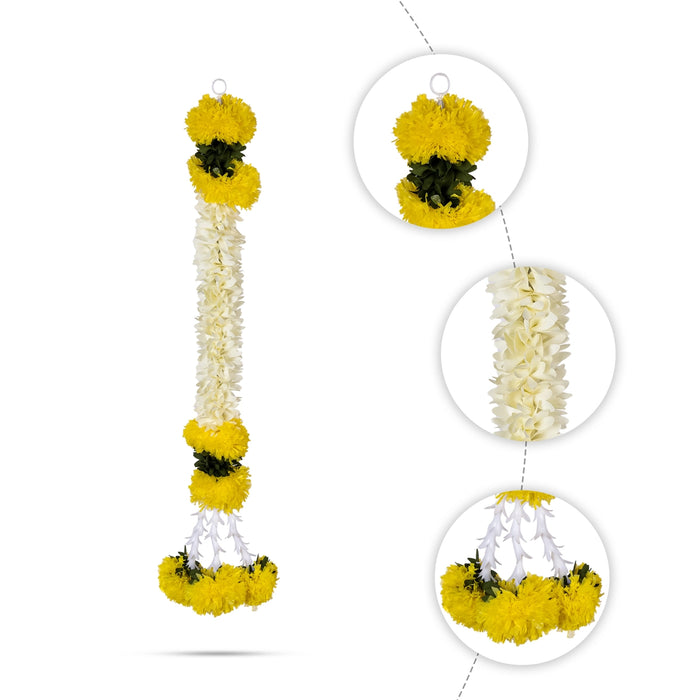 Side Toran Pair - 18 Inches | Flower Design Thoran/ Bandhawar for Home Decor
