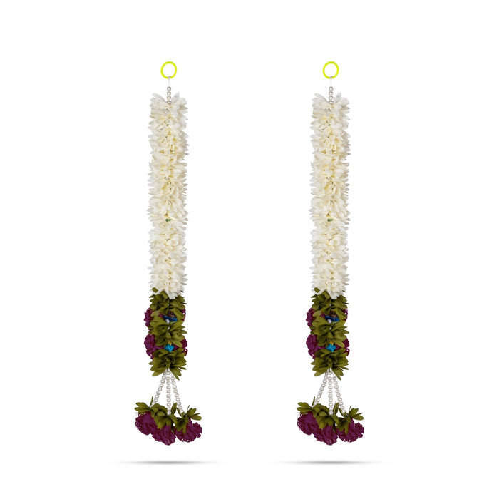 Side Toran Pair - 18 Inches | Flower Design Thoran/ Bandhawar for Home Decor