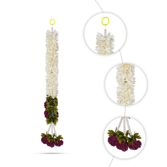 Side Toran Pair - 18 Inches | Flower Design Thoran/ Bandhawar for Home Decor