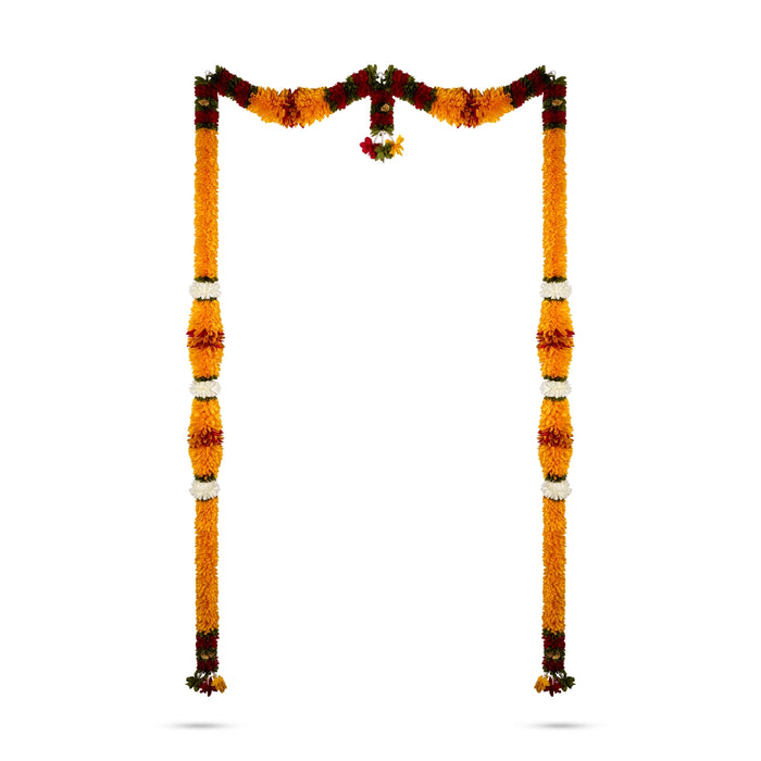 Door Toran Full Set - 74 Inches | Decorative Door Hanging / Flower Thoranam / Traditional Bandhawar