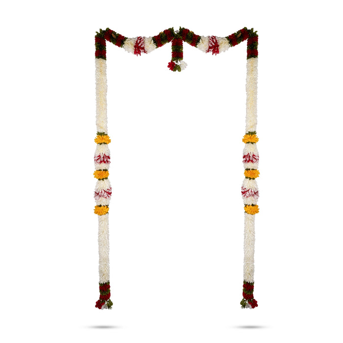 Door Toran Full Set - 74 Inches | Decorative Door Hanging / Flower Thoranam / Traditional Bandhawar
