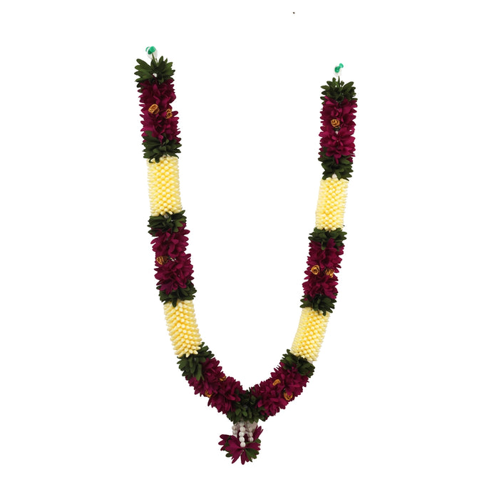 Artificial Garland - 23 Inches | Flower Mala/ Cloth Garland/ Fancy Mala for pooja Decor