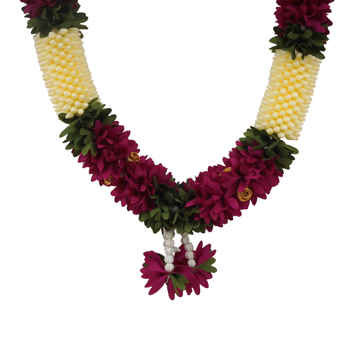 Artificial Garland - 23 Inches | Flower Mala/ Cloth Garland/ Fancy Mala for pooja Decor