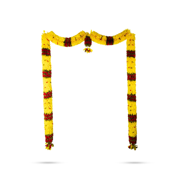 Door Toran Full Set - 72 Inches | Artificial Thoran/ Flower Dosa Fold Ladi/ Bandhawar For Door Decoration