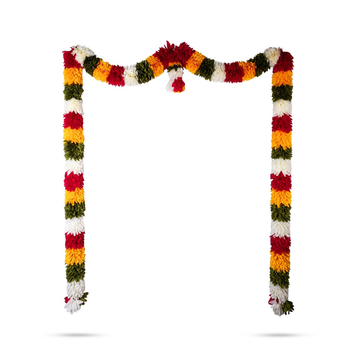 Door Toran Full Set - 72 Inches | Artificial Thoran/ Flower Dosa Fold Ladi/ Bandhawar For Door Decoration