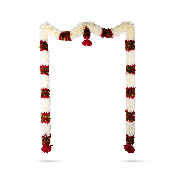 Door Toran Full Set - 72 Inches | Artificial Thoran/ Flower Dosa Fold Ladi/ Bandhawar For Door Decoration