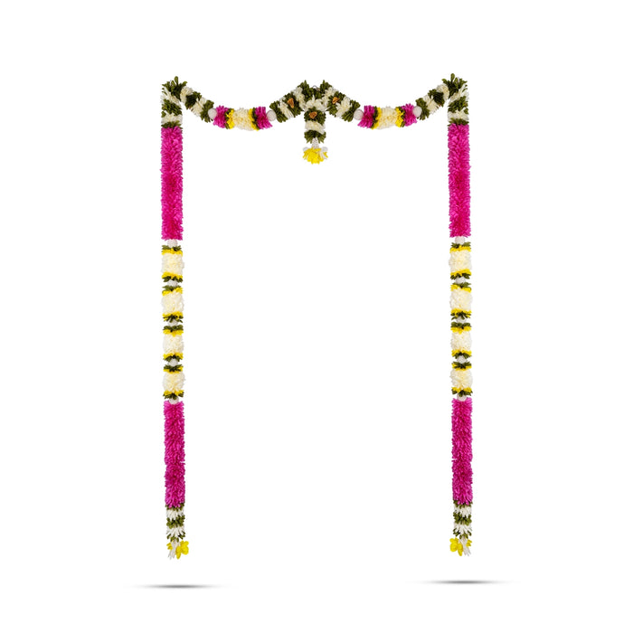 Door Toran - 65 Inches | Artificial Flower Dosa Fold Hanging Thoran/ Bandhawar For Main Door