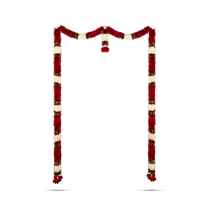 Door Toran - 65 Inches | Artificial Flower Dosa Fold Hanging Thoran/ Bandhawar For Main Door
