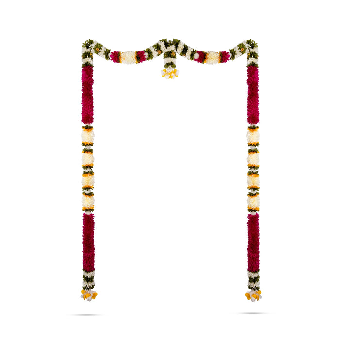Door Toran - 65 Inches | Artificial Flower Dosa Fold Hanging Thoran/ Bandhawar For Main Door