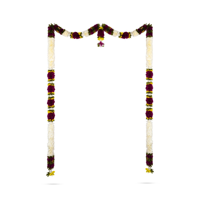 Door Toran - 65 Inches | Artificial Flower Dosa Fold Hanging Thoran/ Bandhawar For Main Door