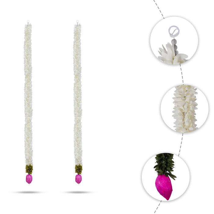 Side Toran Pair - 19 Inches | Lotus Bud String/ Hanging Side Thoran/ Thoranam For Door Entrance Decor