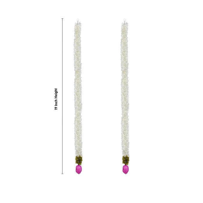 Side Toran Pair - 19 Inches | Lotus Bud String/ Hanging Side Thoran/ Thoranam For Door Entrance Decor
