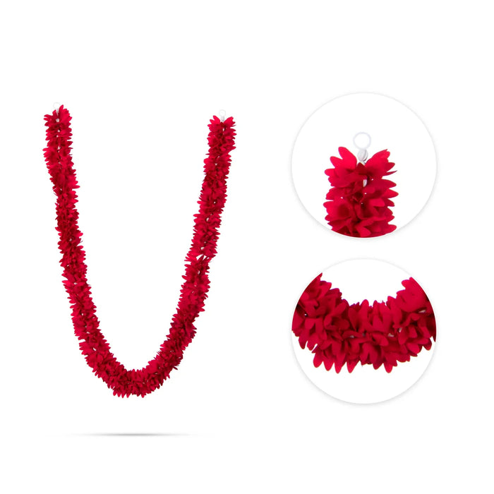 Artificial Flower Mala - 20 Inches | Garland for Photo Frame/ Assorted Colours