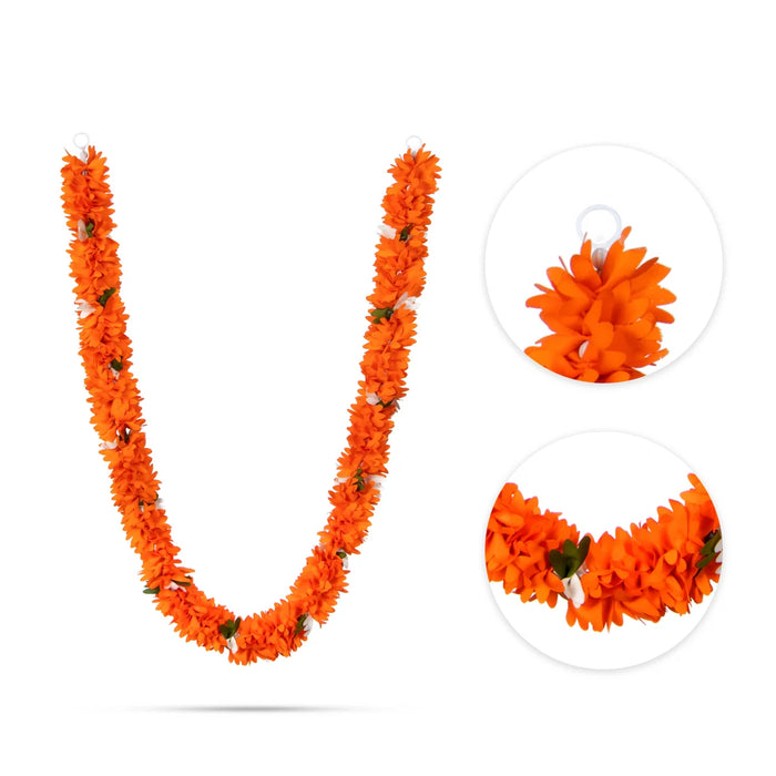 Artificial Flower Mala - 20 Inches | Garland for Photo Frame/ Assorted Colours