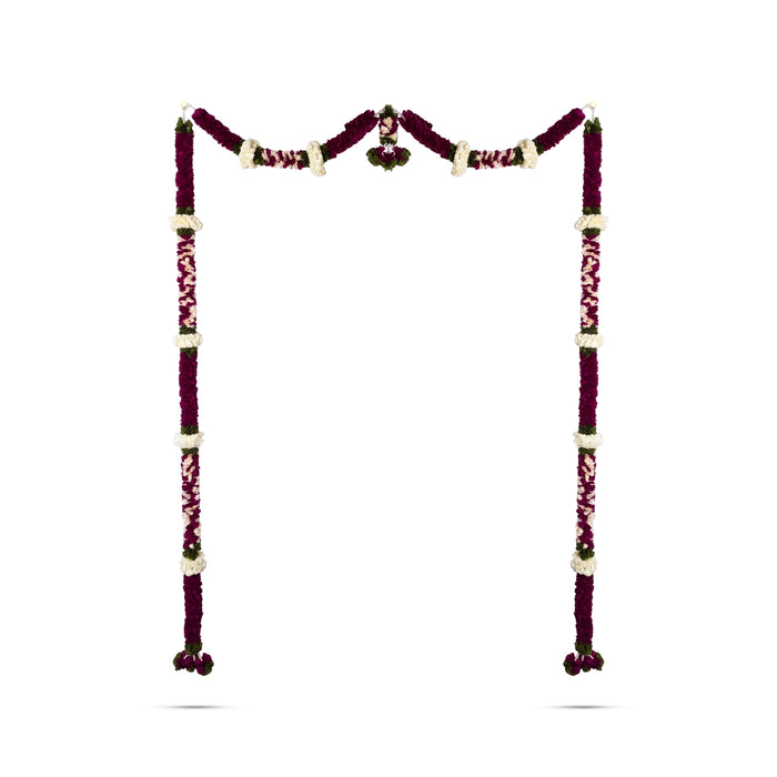 Door Toran Full Set - 90 Inches | Flower Design Thoran/ Bandanwar/ Door Hanging Toran For Home Entrance