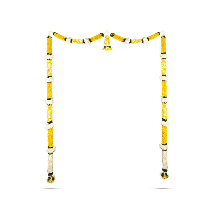 Door Toran Full Set - 90 Inches | Flower Design Thoran/ Bandanwar/ Door Hanging Toran For Home Entrance
