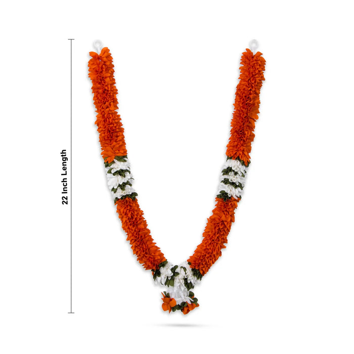 Cloth Mala - 22 Inches | Artificial Flower Mala/ Satin Mala for Photo Frame