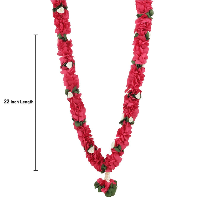 Cloth Mala - 22 Inches | Artificial Flower Mala/ Satin Mala for Photo Frame