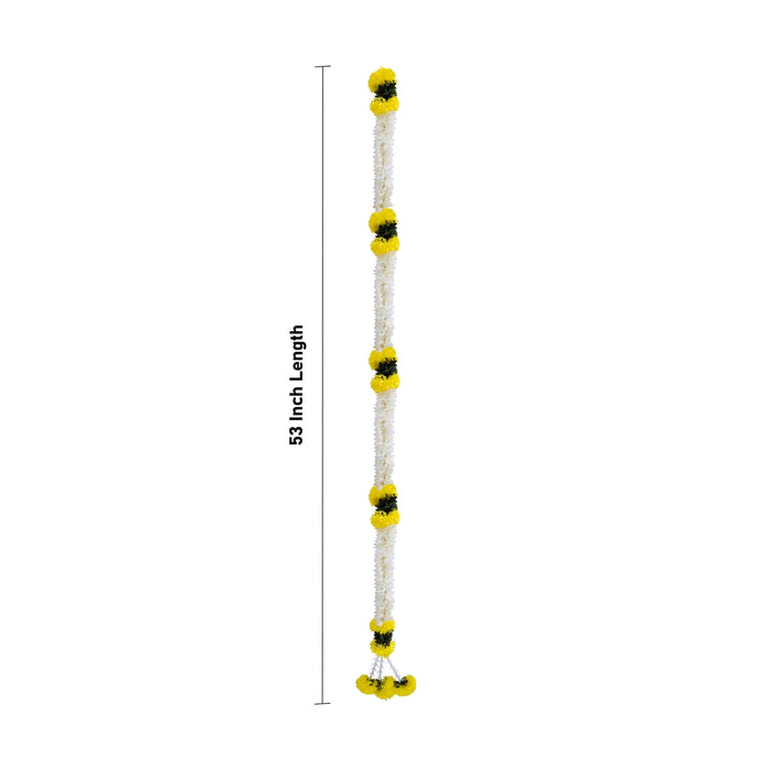 Side Toran Pair - 53 Inches | Flower String / Door Hanging For Festive Decor