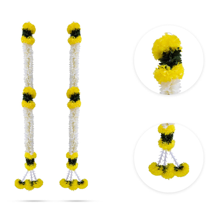 Side Toran Pair - 31 Inches | 2 Pcs / Side Thoran/ Bandhawar/ Artificial Ladi for Door Decor