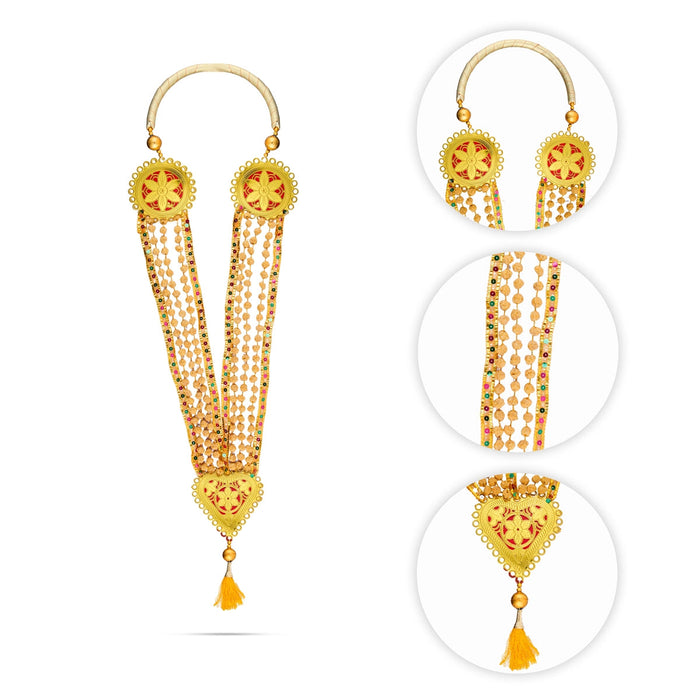 VIP Mala - 3 Feet | Scented Mala/ 3 Line Scented Wooden Mala for Photo Frame