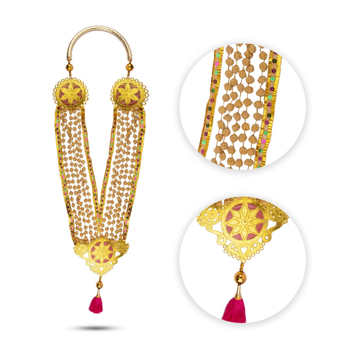 VIP Garland - 3 Feet | 5 Line / Sandalwood Beads Mala/ Decorative Chandan Malai