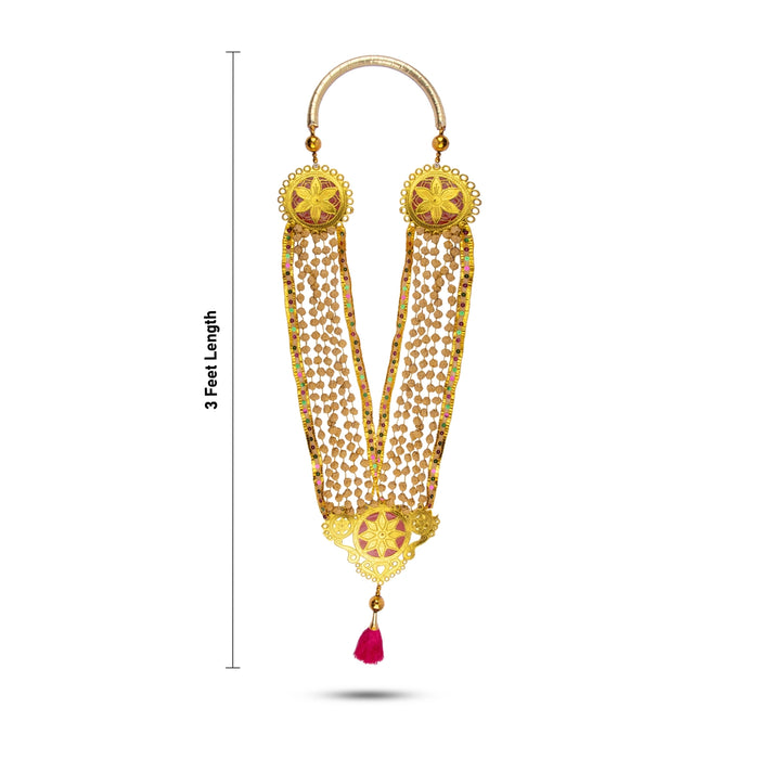 VIP Garland - 3 Feet | 5 Line / Sandalwood Beads Mala/ Decorative Chandan Malai
