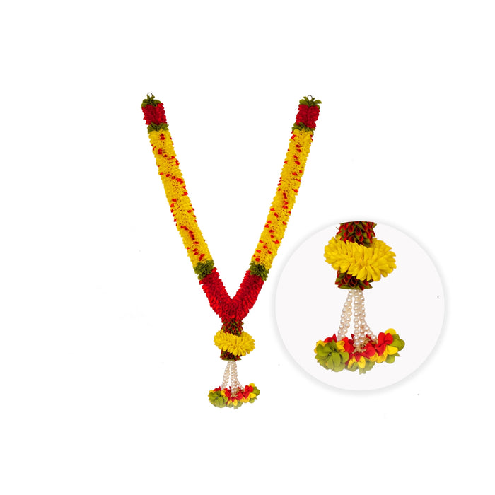Flower Garland- 28 Inches | Artificial Floral Mala/ Pooja Malai